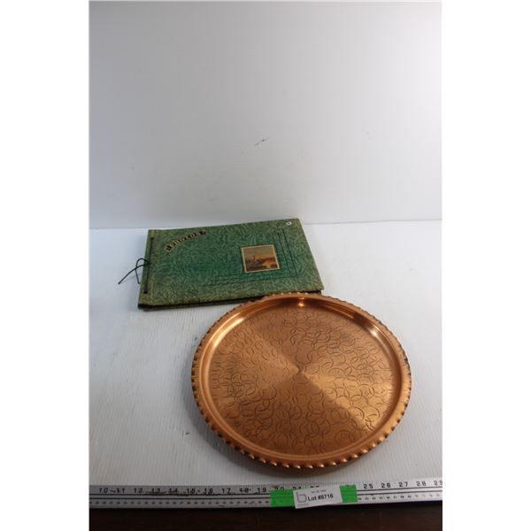 Copper Coated Serving Tray and Photo Album