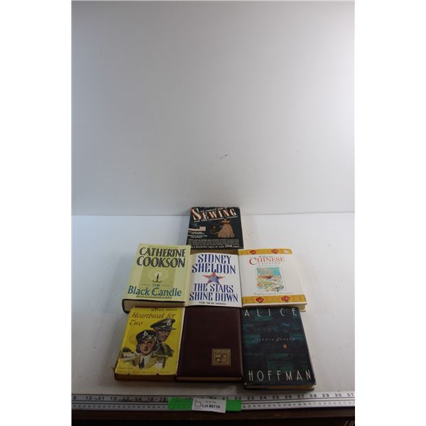 (7) Books - Sewing Book, Chinese Cuisine and Alice Hoffman