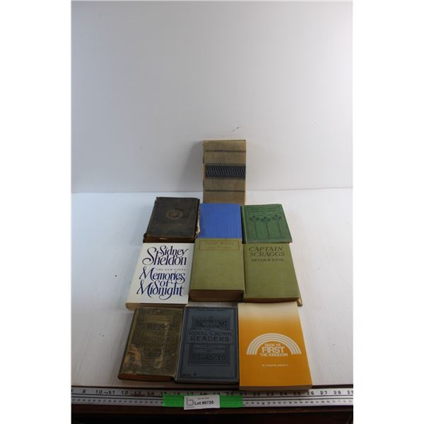 (10) Books - Sidney Sheldon, Captain Scragg's and The Royal Crown Readers