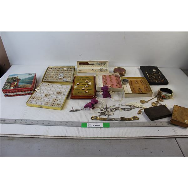 Costume Jewelry, (2) Barney Keychains