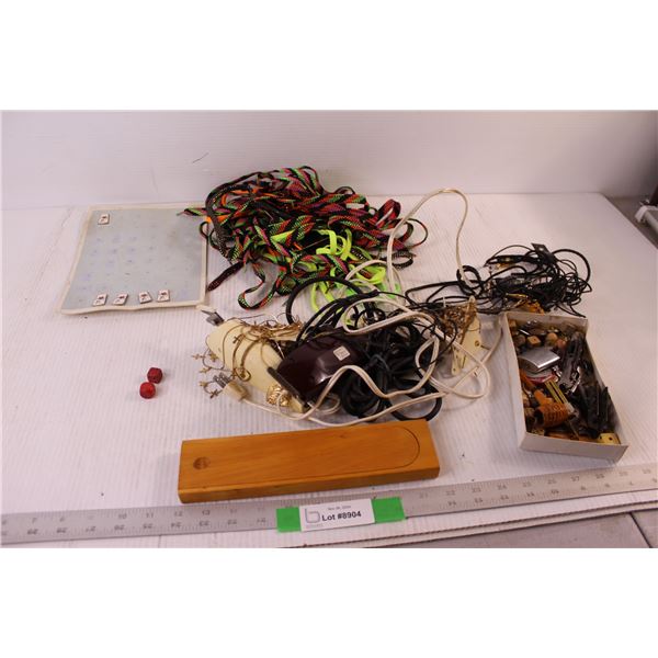 (5) Saskatchewan Pins, Costume Jewelry, Shoelaces, Misc.