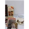 Image 2 : Lot: Workbasket Magazines, (3) Ceramic Small Vases, Miniature Tea Set Items, Candle Holders, Misc.