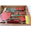 Image 4 : Juneero/Meccano Building Set w/Paper Instructions & Building Items in Wood Case - As Is