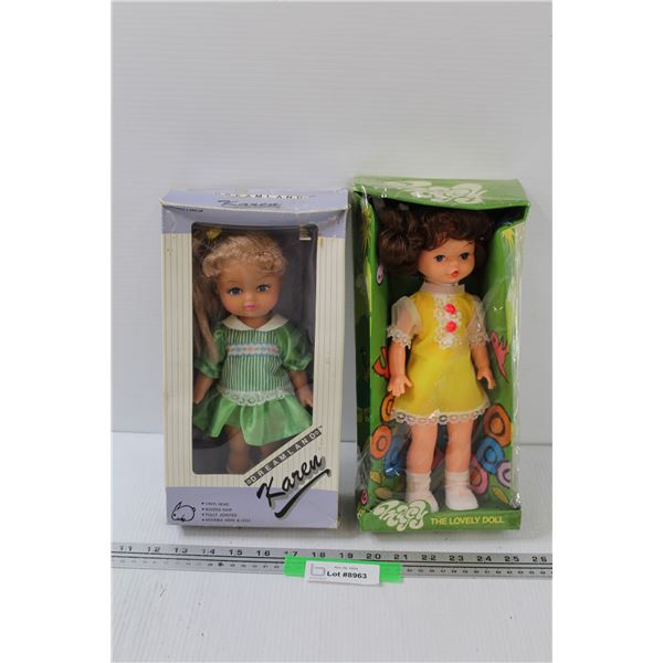 (2) Vintage Dolls w/Boxes: Karen & Macy