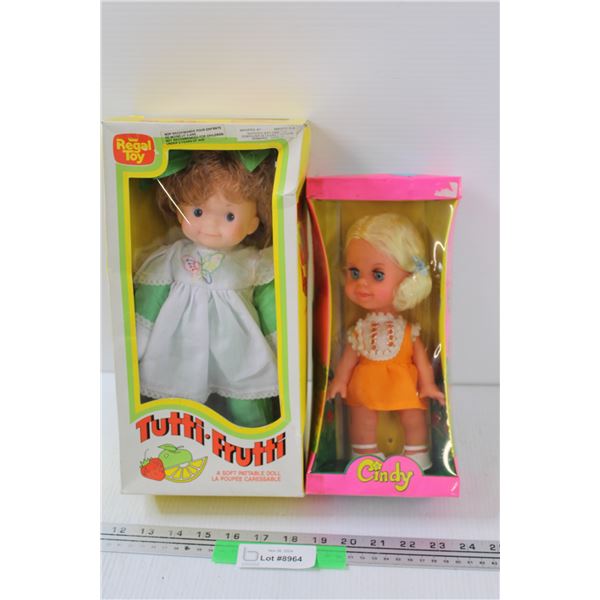 (2) Vintage Dolls w/Boxes: Tutti-Frutti & Cindy