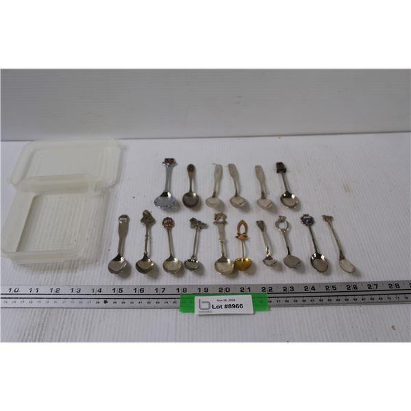 (16) Collector Spoons: Peru, Dragon, Vancouver, Misc.