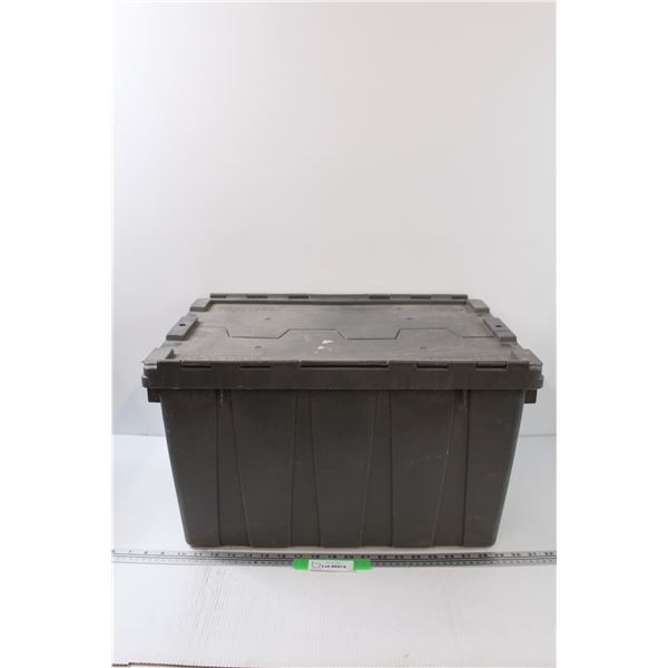 * Grey Storage Tote - 15" x 12" x 22"