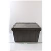 Image 1 : * Grey Storage Tote - 15" x 12" x 22"