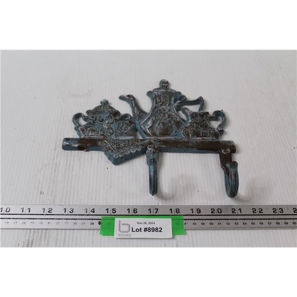 Metal Hanging Hook Home Decor - 9" x 9" - Missing One Hook