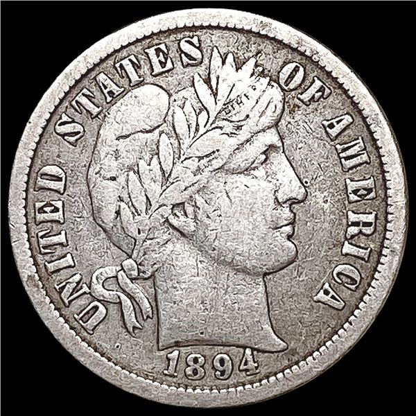 1894-O Barber Dime LIGHTLY CIRCULATED