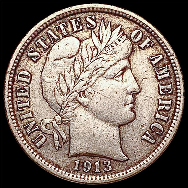 1913-S Barber Dime CLOSELY UNCIRCULATED