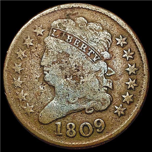 1809 Classic Head Half Cent NICELY CIRCULATED
