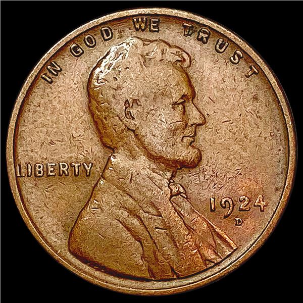 1924-D Wheat Cent LIGHTLY CIRCULATED