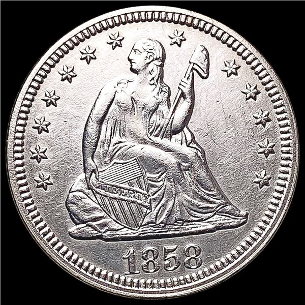 1858 Seated Liberty Quarter UNCIRCULATED