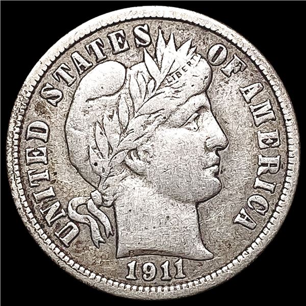 1911-D Barber Dime LIGHTLY CIRCULATED
