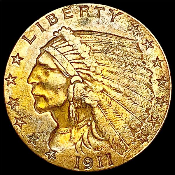1911-D $2.50 Gold Quarter Eagle CLOSELY UNCIRCULATED