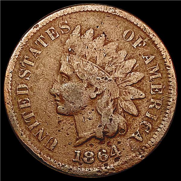 1864 L Indian Head Cent LIGHTLY CIRCULATED
