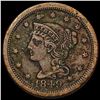 Image 1 : 1849 Braided Hair Large Cent CLOSELY UNCIRCULATED