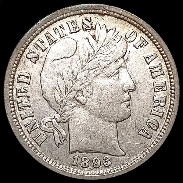 1893 Barber Dime CLOSELY UNCIRCULATED
