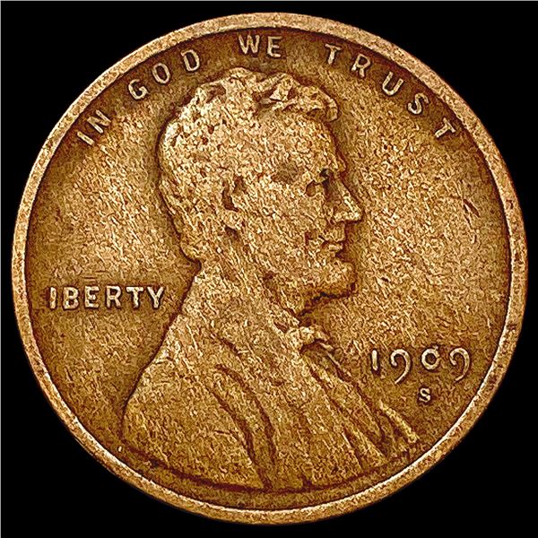 1909-S Wheat Cent LIGHTLY CIRCULATED