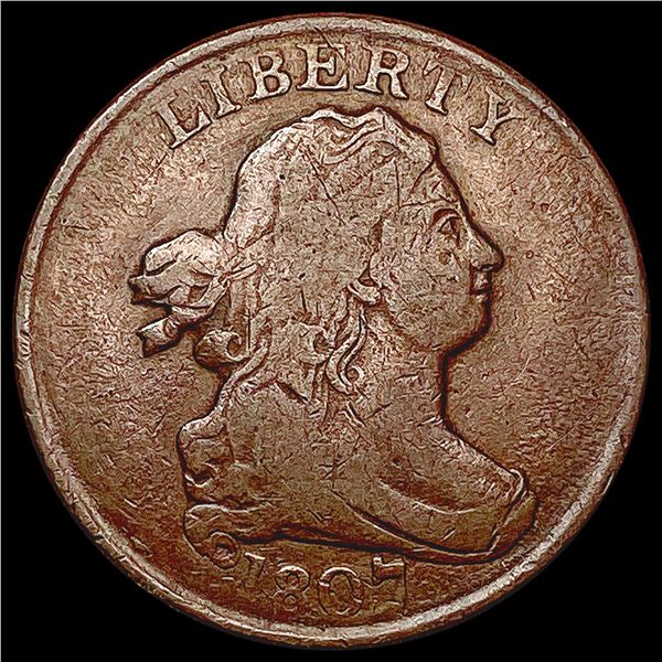 1807 Draped Bust Half Cent NICELY CIRCULATED