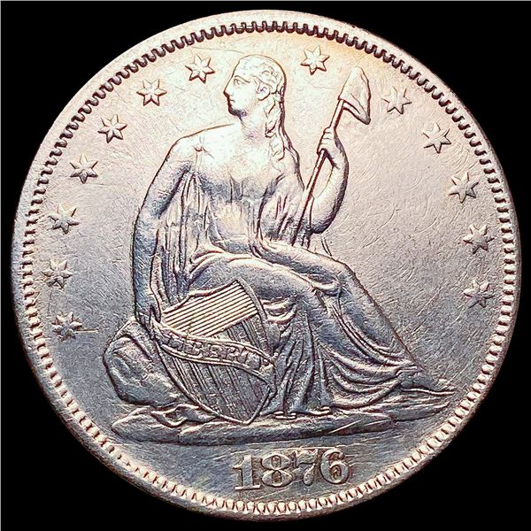 1876-S Detail Seated Liberty Half Dollar CHOICE AU