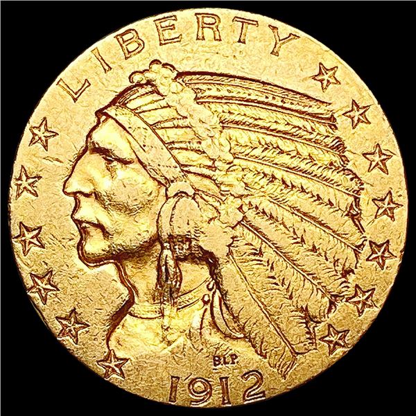 1912 $5 Gold Half Eagle CLOSELY UNCIRCULATED