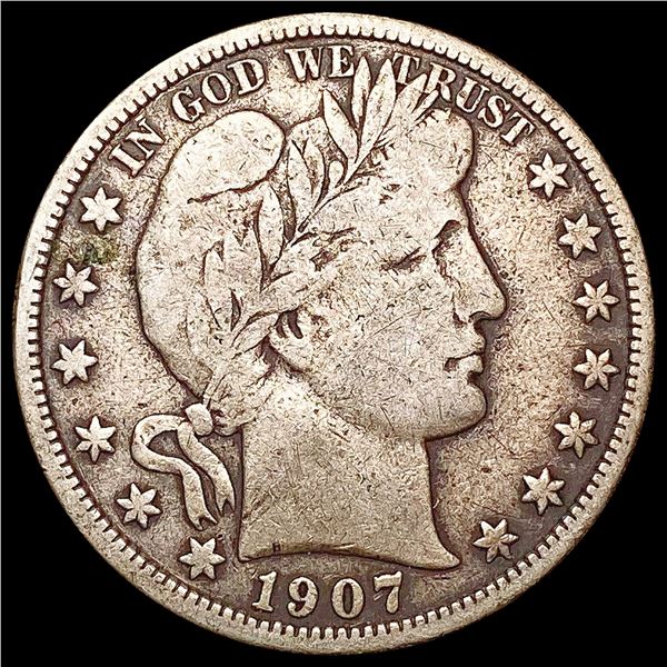 1907-D Barber Half Dollar LIGHTLY CIRCULATED