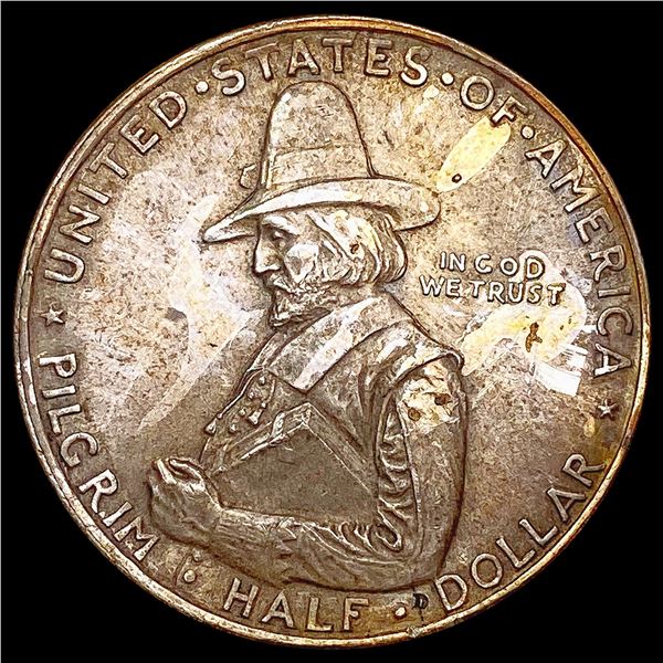 1920 Pilgrim Half Dollar NEARLY UNCIRCULATED