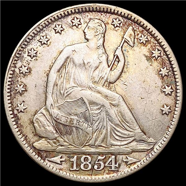 1854 Arrows Seated Liberty Half Dollar CLOSELY UNCIRCULATED