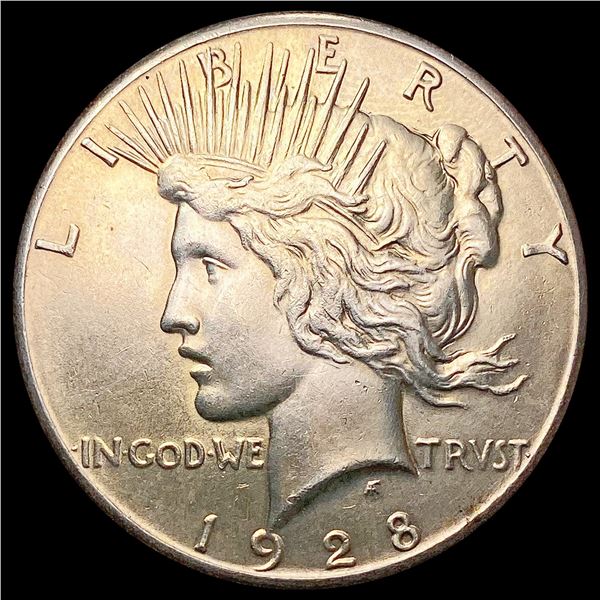 1928 Silver Peace Dollar NEARLY UNCIRCULATED