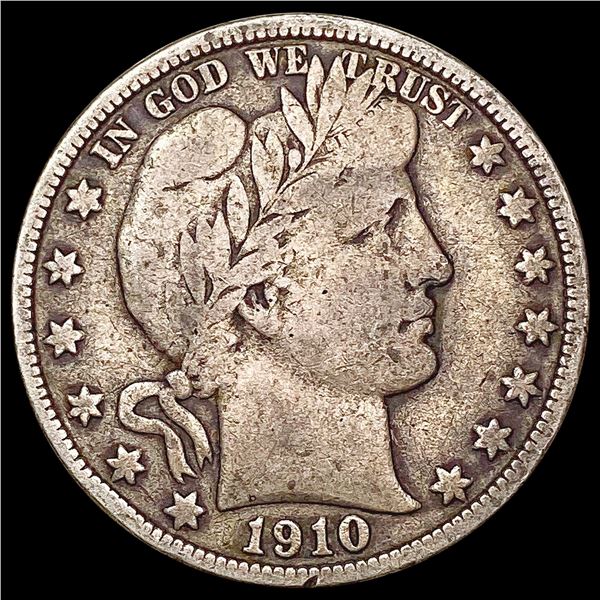 1910-S Barber Half Dollar NICELY CIRCULATED