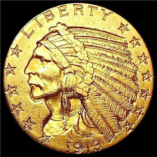 1913 $5 Gold Half Eagle CLOSELY UNCIRCULATED