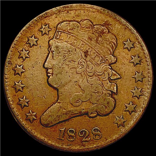 1828 Classic Head Half Cent LIGHTLY CIRCULATED