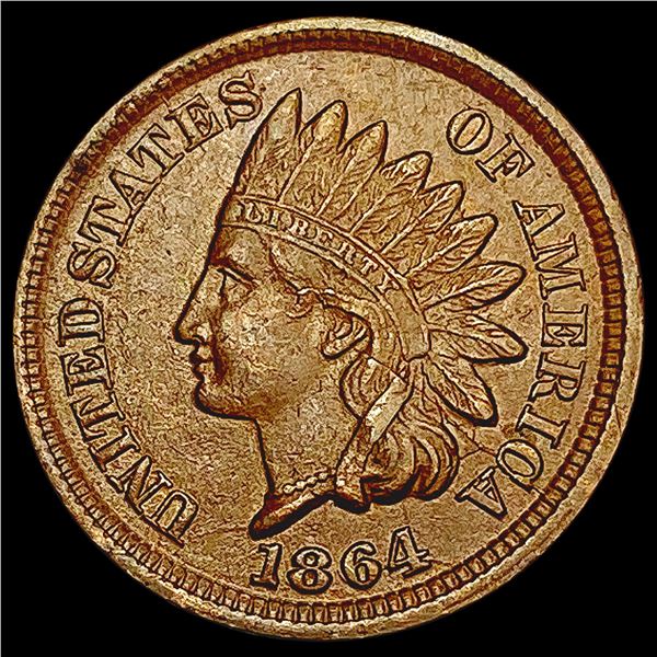 1864 BR Indian Head Cent CHOICE AU