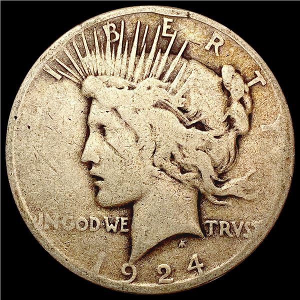 1924 Silver Peace Dollar NICELY CIRCULATED