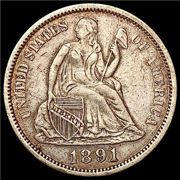 1891 Seated Liberty Dime CLOSELY UNCIRCULATED