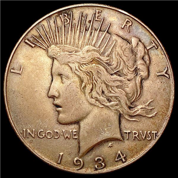 1934 Silver Peace Dollar NEARLY UNCIRCULATED