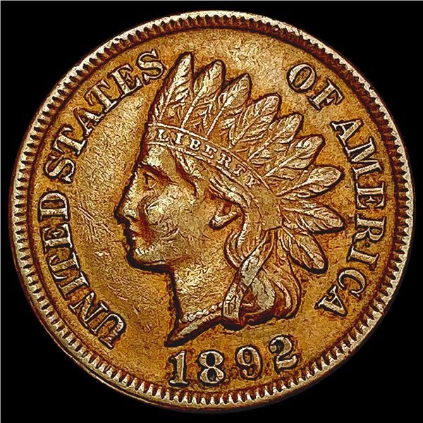 1892 Indian Head Cent LIGHTLY CIRCULATED