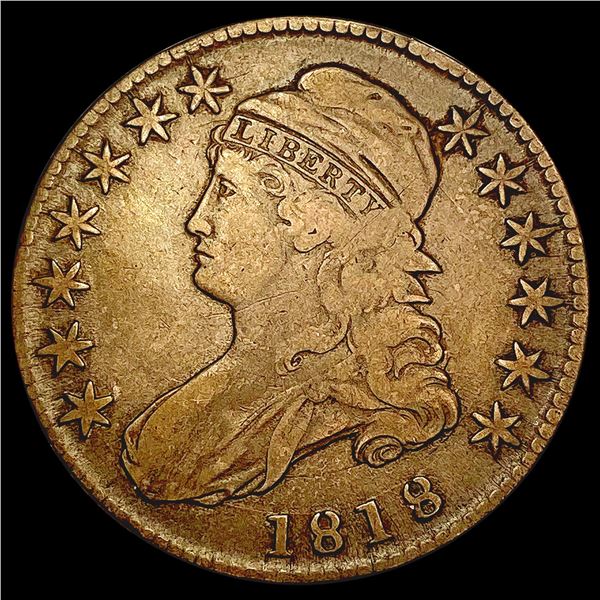 1818 Capped Bust Half Dollar NEARLY UNCIRCULATED
