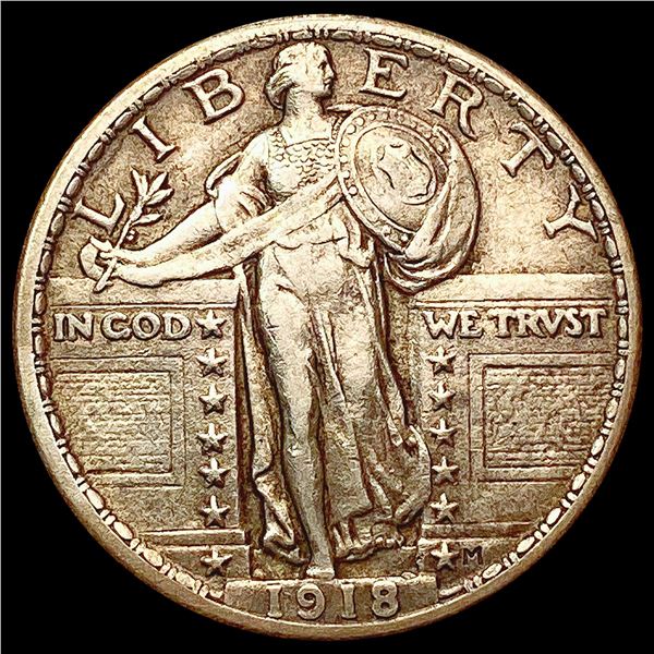 1918 Standing Liberty Quarter NEARLY UNCIRCULATED
