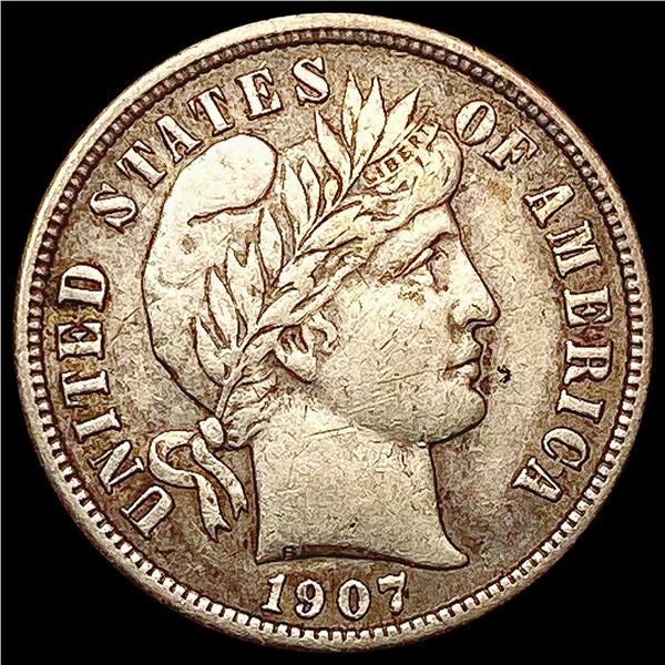 1907-S Barber Dime CLOSELY UNCIRCULATED
