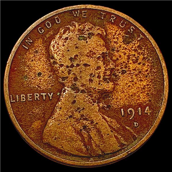 1914-D Wheat Cent LIGHTLY CIRCULATED