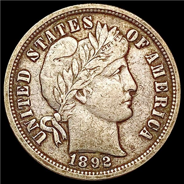 1892-O Barber Dime LIGHTLY CIRCULATED