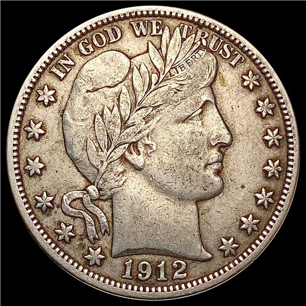 1912-S Barber Half Dollar NEARLY UNCIRCULATED