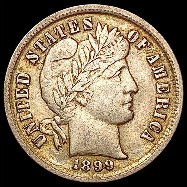 1899 Barber Dime LIGHTLY CIRCULATED
