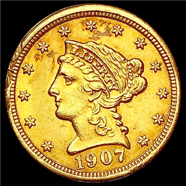 1907 $2.50 Gold Quarter Eagle CHOICE AU
