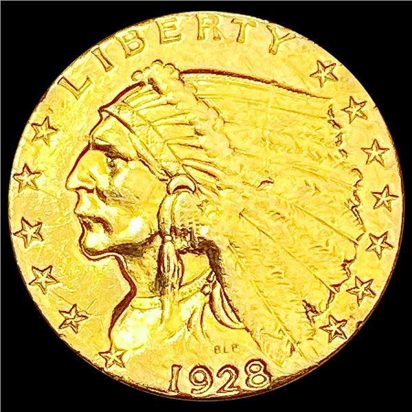 1928 $2.50 Gold Quarter Eagle NEARLY UNCIRCULATED
