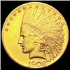 Image 1 : 1908 With Motto $10 Gold Eagle CLOSELY UNCIRCULATED