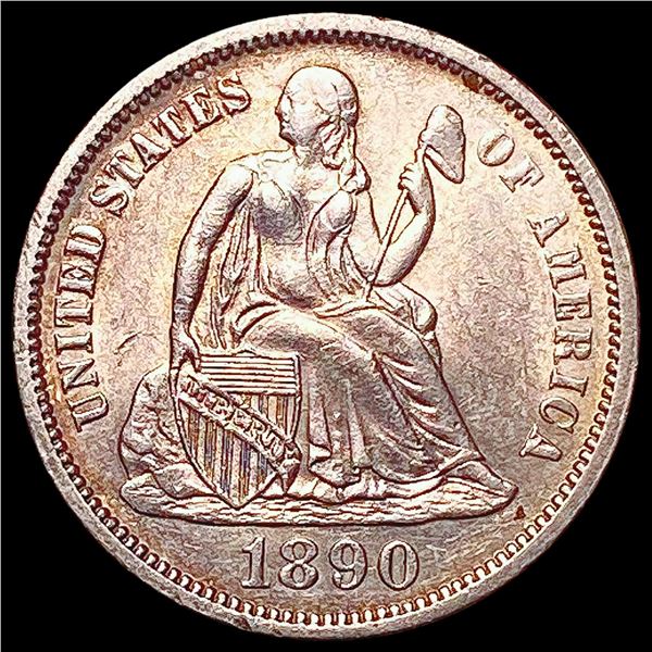 1890 Seated Liberty Dime CLOSELY UNCIRCULATED